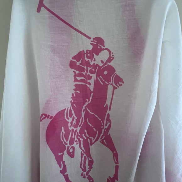 Ralph Lauren Pink and White Scarf - Picture 10 of 12